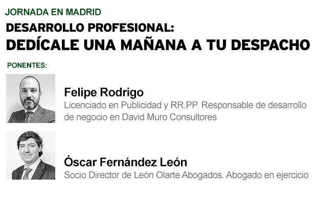 Felipe Rodrigo participará en una jornada sobre Marketing para despachos de abogados