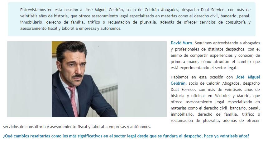 Jose Miguel Celdrán - Socio del despacho de abogados Celdrán Abogados
